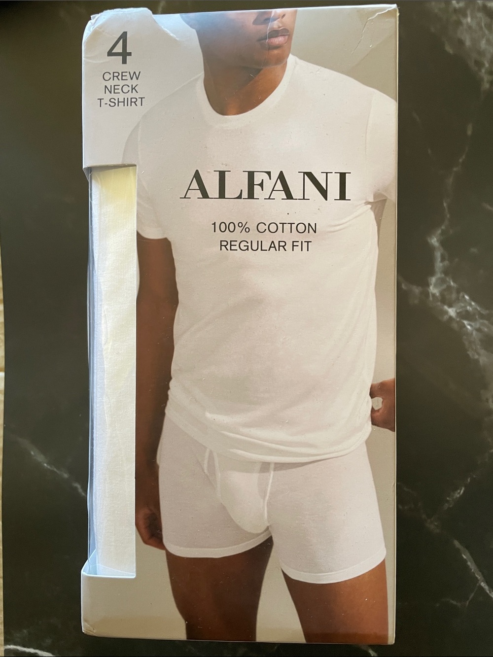 Alfani White Men's Crew Neck T-Shirts - 4-Pack